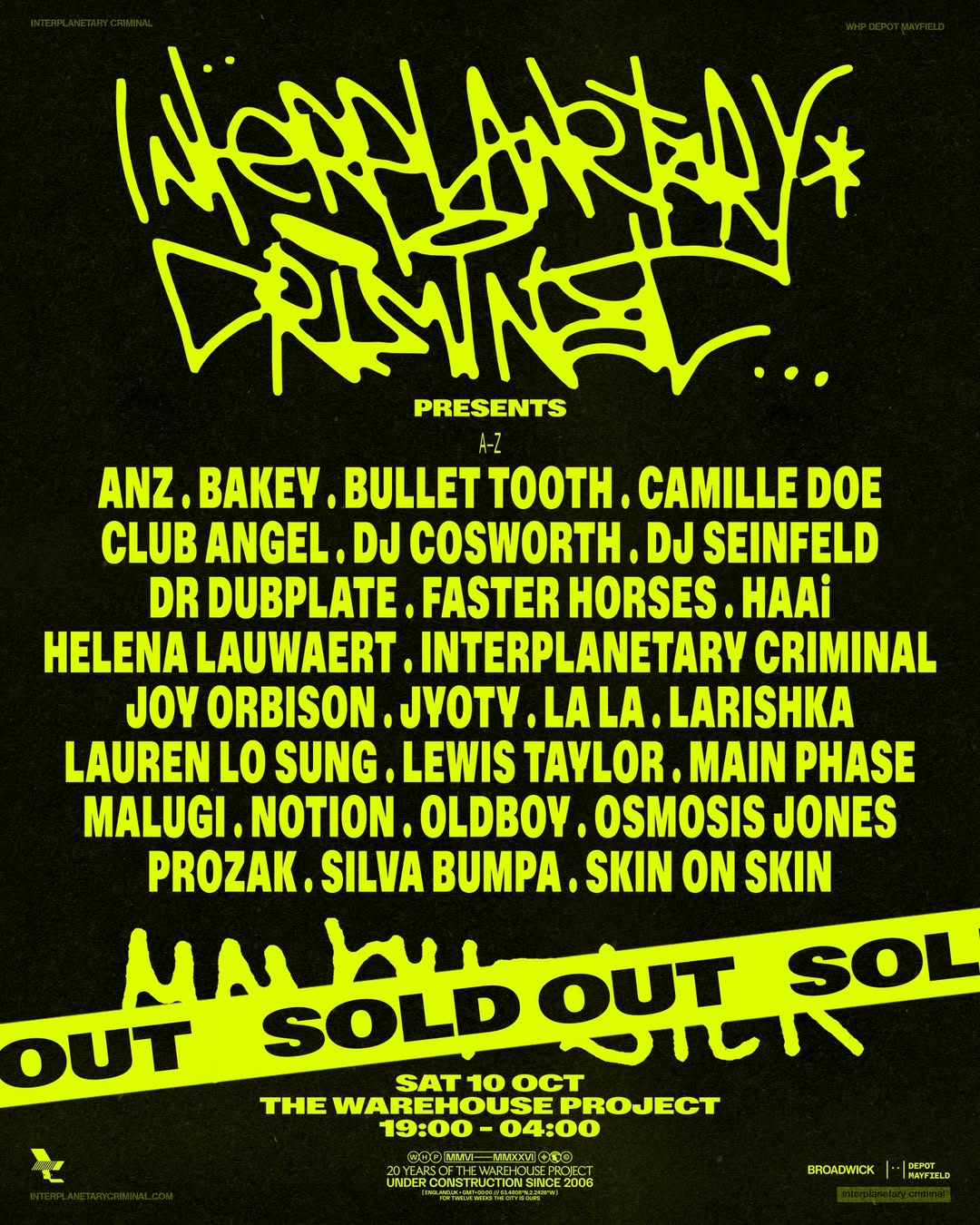 WHP 2026 Unveils Lineup: The Streets, You&Me, Overmono, Solomun, & Tiesto 14 Interplanetary Criminal Event
